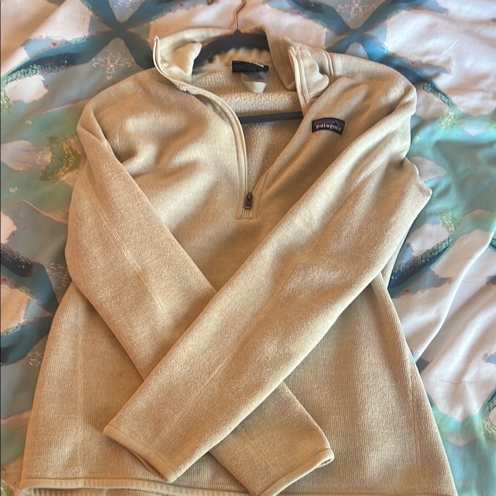 Patagonia Cream Cowl Neck Jacket